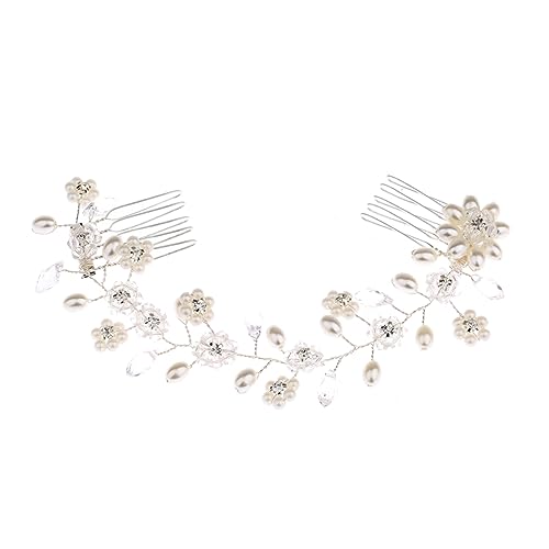 MAGICLULU Brautkamm haarschmuck haar spangen haarstifte hair clip haarspangen klammer hairpin Haarspangen für Damen Haarkämme Tiara Kopfschmuck für die Braut Hochzeit Kopfbedeckung Haarnadel von MAGICLULU