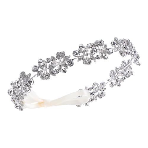 MAGICLULU Brautkrone Stirnband Hochzeit Kinder-tiara Strass Braut-tiara-stirnband Prinzessin Stirnband Haarschmuck Strass-kopfschmuck Blumenkopfschmuck Haarbänder Das Haustier von MAGICLULU