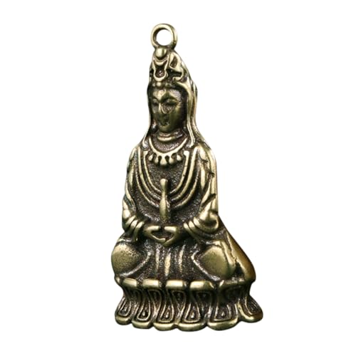 MAGICLULU Messing Buddha Anhänger Vintage Dekorativ Bastelanhänger Diy Messing Anhänger Buddhistische Statue Schlüsselanhänger von MAGICLULU