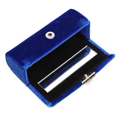 MAGICLULU Delikates Lippenstift Etui Retro Design Velours mit Spiegel Kompakte Make Up Aufbewahrung Damen Lippenstiftbox Reise Kosmetik Organizer von MAGICLULU