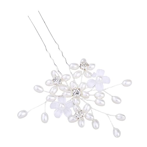 MAGICLULU Diamant-Blumen-Haarnadel Braut Hochzeit Haarkamm Hochzeitshaarspangen für Bräute vintage haarklammer hochzeitshaar schmuck haarschmuck Braut Haarstäbchen Hochzeit Haarnadel Perle von MAGICLULU