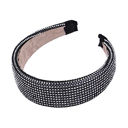 MAGICLULU Diamant-stirnband Haarband Stirnband Diamant Strass Stirnband Damen Gepolstertes Stirnband Für Damen Hochzeitsdekoration Stirnbänder Haarschmuck Super Blitz Fräulein Stoff Schal von MAGICLULU