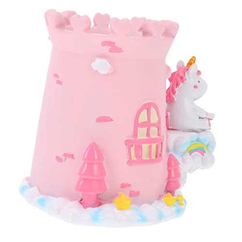 MAGICLULU Einhorn-Ornamente Bleistiftbecher Schreibtischorganisation Ostern Stiftbecher Bürstenhalter Topf Stiftehalter Hase Desktop Bleistifthalter Etui Kind Tier Harz Saftige Schale von MAGICLULU