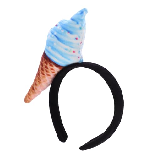 MAGICLULU Eis-Stirnband Dessert-Stirnband Urlaubskopfbedeckung light licht Eiscreme-Stirnbänder Stirnbänder für Frauen kurze Haare Mädchen Ausgabekarte schmücken Haarschmuck von MAGICLULU