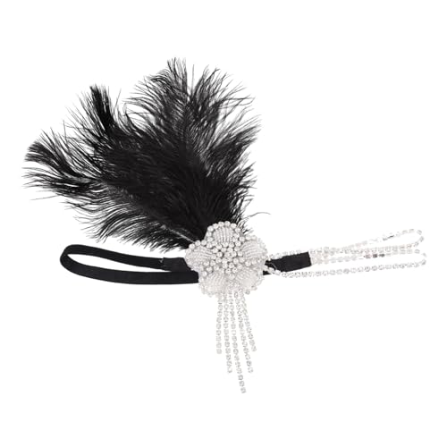 MAGICLULU Feder Stirnband Stirnband-dekor Haarschmuck Für Frauen Brautoutfits Vintage Hochzeitsdeko Hochzeits-requisiten Frauen Cosplay Haare Braut Haarspange Fräulein Hut Kleidung von MAGICLULU