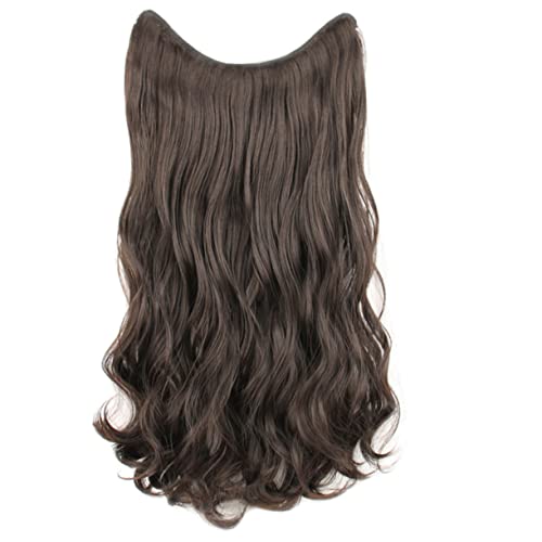 MAGICLULU Flauschige Perücke in U-Form Erweiterungen Ohrpiercing-Set lockige Perücke curly wig Haarnadel braune Perücke Verlängerungen für Damen zum Einclipsen Clip-on-Haarverlängerungen von MAGICLULU