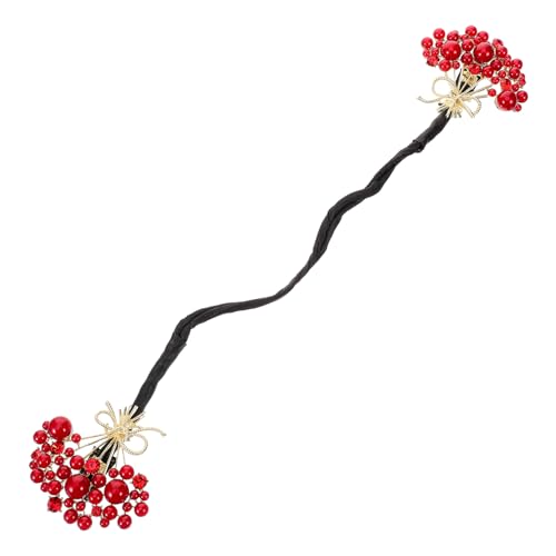 MAGICLULU Fleischbällchen Haareisen Haarspangen für Frauen Haarschmuck für Teenager-Mädchen Haar brötchen Haarklammern Bananenclips Haarstyling-Clips Haarspangen für feines Haar rot von MAGICLULU