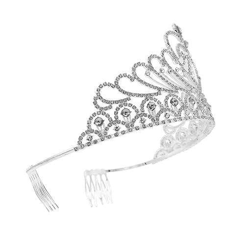 MAGICLULU Braut Kopfschmuck Geburtstagskrone Kopfbedeckung Für Damen Stirnband Braut-tiara Babyfotografie Königinkronen Babykrone Strass-krone Damen Stirnbänder 21 Kristall Mädchen Fräulein von MAGICLULU