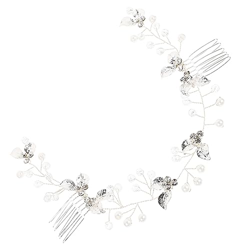 MAGICLULU Gedrehtes Blumenarrangement und Kamm-Kopfbedeckung brauthaatschmuck brauthaarschmuk Hochzeitskamm-Haarteil Strass-Haarteil Haarnadel Haarspangen Haarschmuck für Damen Kristall von MAGICLULU