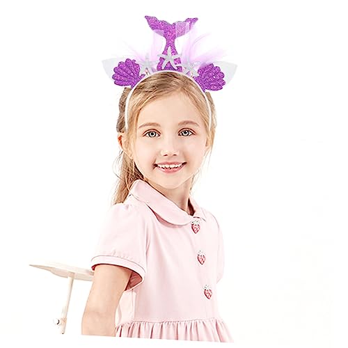 MAGICLULU Haarband für Kinder weihnachts haarreif haarband weihnachten Shell-Stirnband Meerjungfrau Kopfbedeckung haarschmuck Haargummis Haarreifen für Kinder einhorn haarband fein Kleidung von MAGICLULU