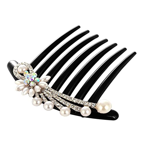 MAGICLULU Haarkamm für Frauen Hochzeit Haarkamm Strass Blumen Haarkamm hochzeitshaar schmuck wedding hair accessories Tiara haarschmuck eingesetzter Haarkamm frauen kopfschmuck Plaid Braut von MAGICLULU