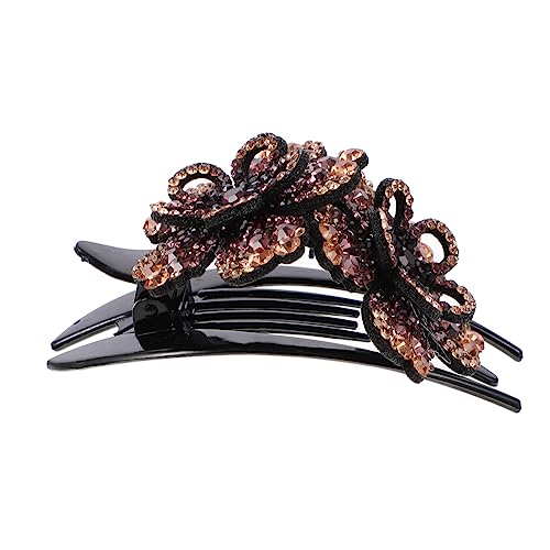 MAGICLULU Haarnadel Haarschmuck für Mädchen Krallenclip aus Strass Haarspangen hair styling haarp Haarklammer Tiara Haarknoten Haarspange hintere Haarspange Französisch Kopfbedeckung Blumen von MAGICLULU