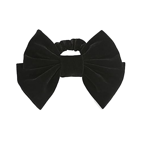 MAGICLULU Elegante Schwarze Haargummis Mit Großer Schleife Modisches Haar-accessoire Für Frauen Pferdeschwanzhalter Für Mädchen von MAGICLULU