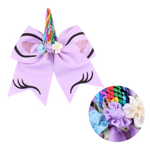 MAGICLULU Haarschmuck einhorn haarspange Haarnadel lila Haarspangen Haar Klammern Haarklammern Fliege Haarring Accessoires für Mädchen bronzieren Zubehör Kind Violett von MAGICLULU