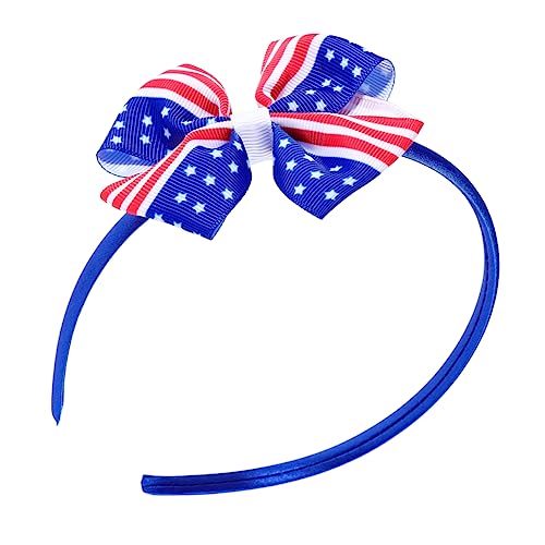 MAGICLULU Patriotische Haarnadel Patriotische Haarspange Dünne Stirnbänder Für Frauen Klappkamm Männer Haarspangen Haar Klammern Bowknot-haarspange Mädchen Kind Stirnband von MAGICLULU