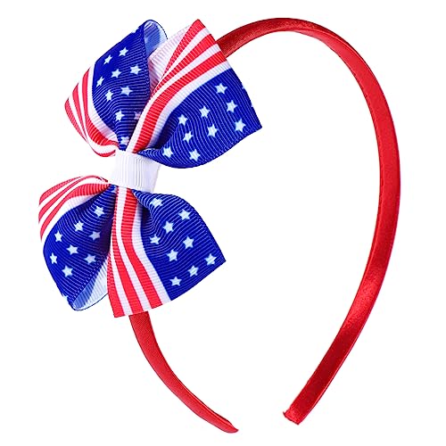 MAGICLULU Patriotische Haarspange Haarspangen Mädchen Stirnband 4. Juli Stirnband Für Frauen Haarschleife Der Amerikanischen Flagge Damen Rot Tag Der Unabhängigkeit Krawatte von MAGICLULU