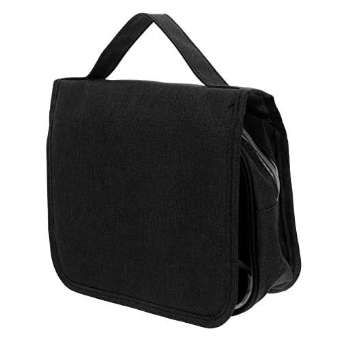 MAGICLULU Haken Kulturbeutel Kosmetik-Aufbewahrungstasche Mehrzweck-Kosmetiktasche Reise-Make-up-Organizer Große Aufbewahrungstasche Behälter Mann Reißverschluss Polyester Reisetasche von MAGICLULU