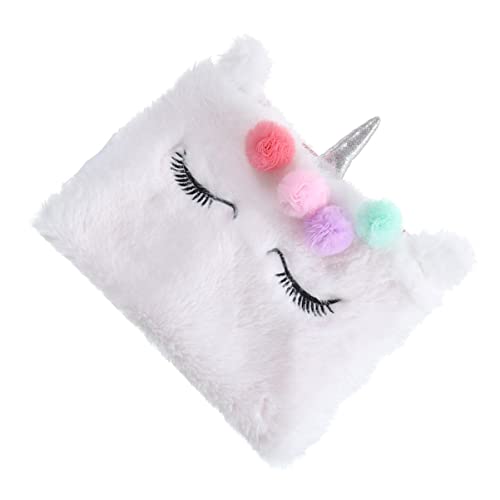 MAGICLULU Handy-Clutch-Tasche Einhorn-plüsch-Make-up-geldbörse Münzgeldbörse Comestic-Tasche Mit Großem Fassungsvermögen Tragetasche Mit Reißverschluss Weiß Bleistift Hohe Kapazität Fräulein von MAGICLULU