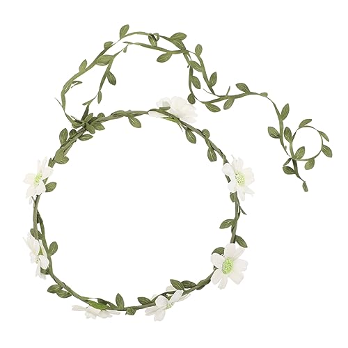 MAGICLULU Hochzeit Blumenstirnbänder Blattkronen Für Frauen Haargummis Sommerparty-stirnband Stirnband Für Ohrwickel Ohrringe Fee Haarband Die Blumen Heiligenschein Künstliche Fräulein von MAGICLULU