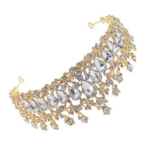 MAGICLULU Hochzeitskleid-accessoires Brautjungfern-tiara Braut-tiara-stirnband Hochzeits-haarband Prinzessin Tiara Stirnband Hochzeitskopfschmuck Für Die Braut Hochzeit Braut Tiara Weiß von MAGICLULU