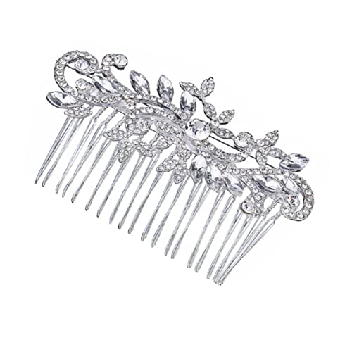 MAGICLULU Kamm haar zubehör haarschmuck haircharm hochzeits schmuck wedding hair accessories haar topper haaraccessoires Tiara kopfschmuck Frauen Kopfbedeckung Strasssteine Diamant Braut von MAGICLULU