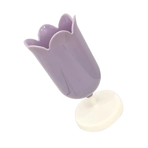 MAGICLULU Kasten Büro Zubehör Stifthalter Make-up-pinselhalter Kleinigkeiten-Organizer in Blütenblattform Schreibtisch Violett Student Lagertank von MAGICLULU