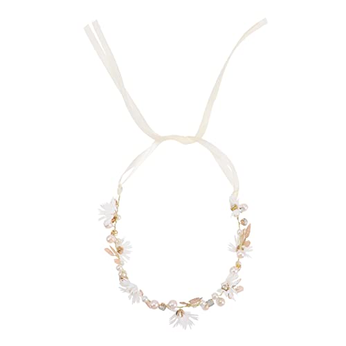 MAGICLULU Kopfbedeckungen für die Braut hochzeitshaar schmuck wedding hair accessories Haargummis für Mädchen für Mädchen Haarschmuck für die Hochzeit Stirnband Koreanisch Haarteil von MAGICLULU