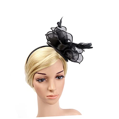 MAGICLULU Kopfdekoration Hauben für Frauen Fascinator-Stirnband für Damen hochzeitshaar schmuck wedding hair accessories kopfschmuck Damenhut Stirnband für Hochzeit Haar Accessoires Ziemlich von MAGICLULU