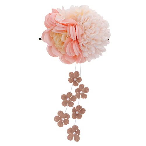 MAGICLULU Kopfschmuck aus künstlichen Blumen hochzeitshaar schmuck wedding hair accessories japanische Kimonoblume klassische Blumenhaarspange japanische Haarnadel Tiara frauen kopfschmuck von MAGICLULU