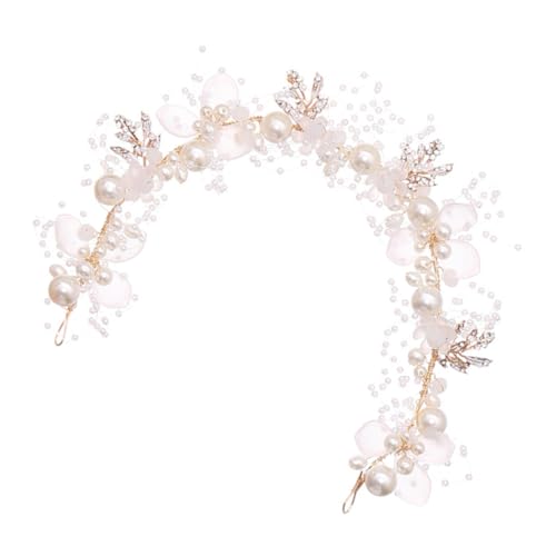 MAGICLULU Kopfschmuck für die Braut hochzeitshaar schmuck wedding hair accessories Haarschmuck für Kinder Braut Kopfschmuck Haargummis Stirnband Hochzeit Stirnbänder Braut Stirnbänder Blatt von MAGICLULU