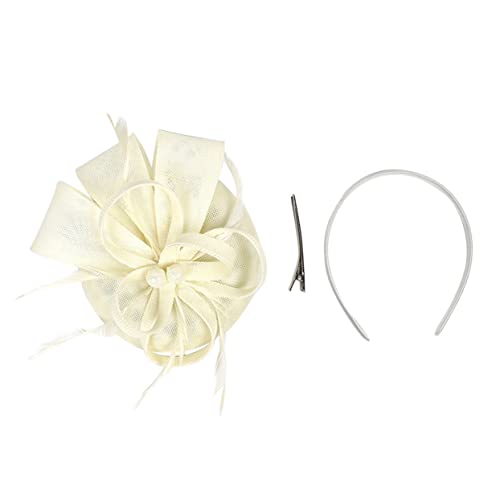 MAGICLULU Hochzeit Haarband haar spangen haarclips comb Damenhüte und Mützen Haarschmuck für Frauen Abschlussball tragegurt Haarspangen Kopfschmuck für die Brautjungfer Hochzeitshaarband Hut von MAGICLULU