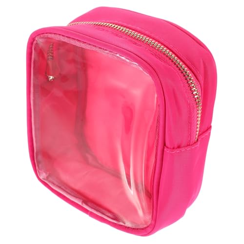 MAGICLULU Kosmetiktasche in Bonbonfarbe Make-up-Pinsel-Organizer Reisekosmetiktasche Kulturbeutel Durchsichtige Kosmetiktasche Für Damen Make-up-Tasche Tragetasche Perspektive Fräulein PVC von MAGICLULU