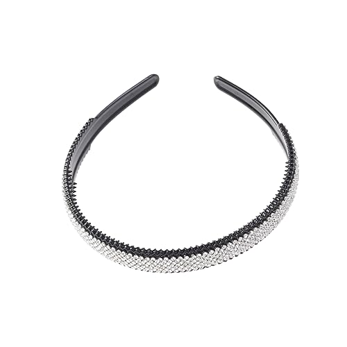 MAGICLULU Kristall Stirnband Haarbänder für Damen Haargummis für Frauen stutzenhalter Haare für Frauen Haarreif aus Kristall Haarband für Damen Diamant Kopfbedeckung Haarschmuck Weiß von MAGICLULU