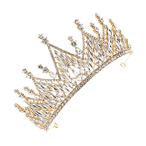 MAGICLULU Krone Tiara-stirnband Mädchen Stirnbänder Braut Haar Hochzeit Haarband Hochzeit Königliche Tiara Haar-make-up-stirnbänder Strass-kopfschmuck Modischer Kopfschmuck von MAGICLULU