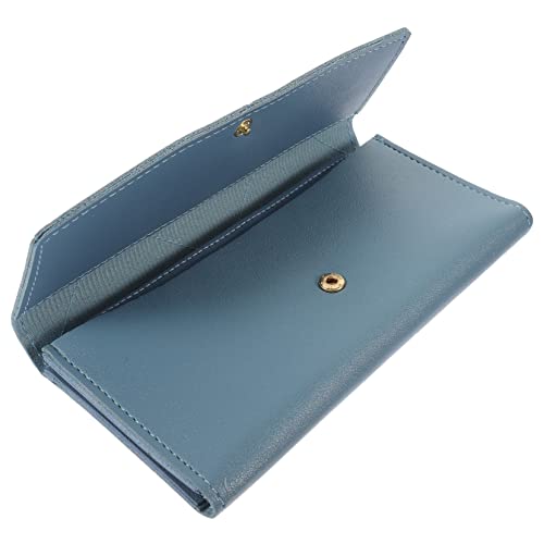 MAGICLULU Lange Einfarbige Geldbörse Kleine Geldbörsen Für Damen Frauengeldbörse Damengeldbörse Rechnungsorganisator Clutch-Organizer Mit Klappe Münze Multifunktion Pu-Leder Muschelschale von MAGICLULU