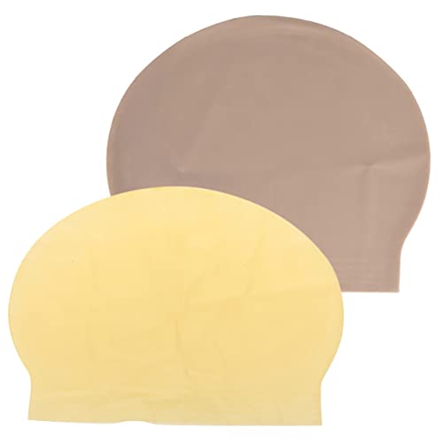 MAGICLULU Latex Glatze Kappe Für Make-up 2 Stücke Gefälschte Glatze Abdeckung Cosplay Perücke Kappe Halloween-party Requisiten von MAGICLULU