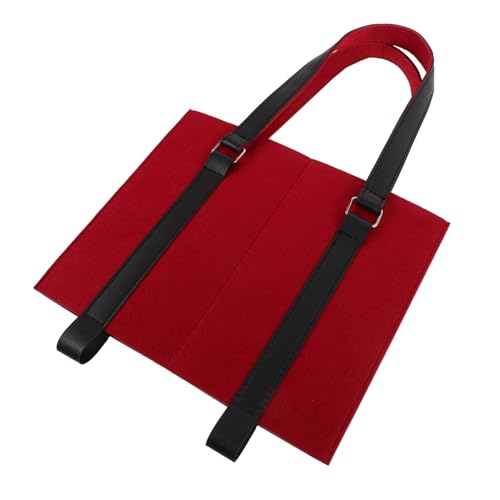 MAGICLULU Luxuriöse Filz Flaschentasche mit Doppeltem Fach Dickem Filzmaterial und Stabilem Tragegriff Wiederverwendbare Weintasche für Geschenkverpackung für Reisen Picknick und von MAGICLULU