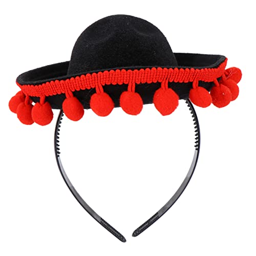 MAGICLULU Mexiko Kopfbedeckung Schmuck Untersetzer Haarbänder für Männer Sombrero-Hut Kokos Hüte haar spangen haarclips Tiara Mexiko Haarbänder Mini-Haarreifen Kuppel Stirnband Strohhut Mann von MAGICLULU