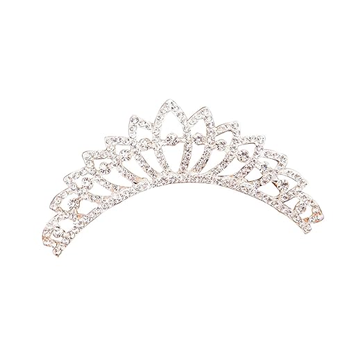 MAGICLULU Mini-clips Für Haare Schleier Haarkamm Mini-tiara-haarspangen Hochzeit Haarspange Brautkopfschmuck Für Die Hochzeit Diamant-kopfstück Brauthaarkamm Haarschmuck Damen Legierung von MAGICLULU