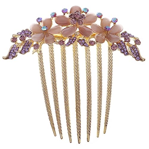 MAGICLULU Opalkamm Haarschmuck Haar Klammern Kamm breiter Zahn Styling-Haarspangen Haarklammer Haarnadel Haarkamm-Accessoire Haarkammklammern für Frauen Französisch Haarteil Zubehör Braut von MAGICLULU