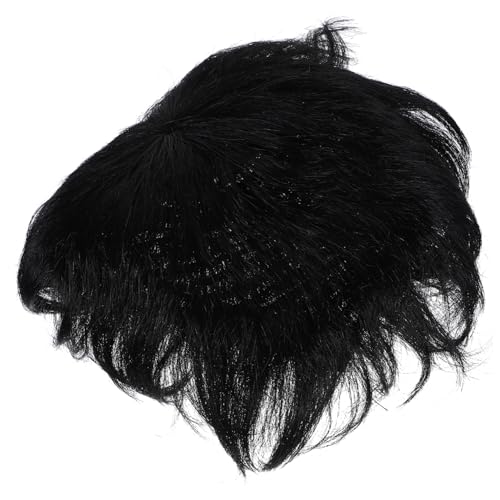 MAGICLULU Männer Perücke toupee for men herrenperücke kahles Ersatzhaar haarersatz Stirnband Kleidung männliche Glatze Overhead-Ersatzblock kurzes Haar Haarteil Zylinder Perückenstück Damen von MAGICLULU