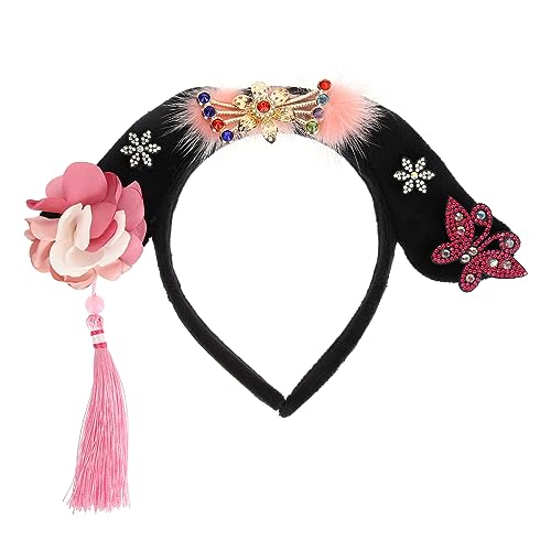 MAGICLULU Palace Stirnband damen stirnbänder chinesischer Kopfschmuck the hallow halloween Haarschmuck Perücke Cosplay-Haarband chinesisches kostüm haarband Quaste Kleidung von MAGICLULU