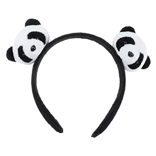 MAGICLULU Panda-haarnadel Kuscheltiere Für Erwachsene Flauschige Haarspangen Panda-haarband Für Mädchen Stirnbänder Für Damen-make-up Ohren Fräulein Flanell Dreidimensional Kopfbedeckung von MAGICLULU