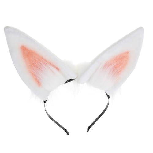 MAGICLULU hair accessories for party haarreif Wolf Cosplay Party Stirnband Plüschhasen-Stirnband kuscheltier Haarschmuck Hasenohren Stirnband Party-Stirnband die Katze Zuckerkaninchen von MAGICLULU