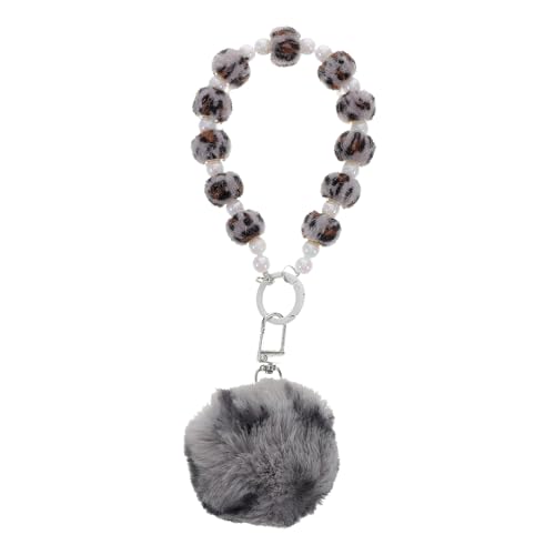 MAGICLULU Pompon-schlüsselanhänger Mit Weichem Kunstfellball Hübsches Taschenaccessoire Als Für Mädchen Und Modebewusste Personen Leopardenmuster-design Tragbar Und Langlebig von MAGICLULU