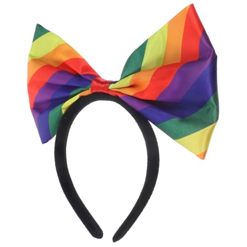 MAGICLULU Regenbogen Stirnband Stolz Accessoires Für Frauen Stolz Stirnband Männer Stolz Stirnbänder Für Frauen Schleifen Stirnbänder Für Frauen Große Schleifen Stirnbänder Für von MAGICLULU