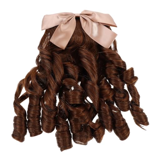 MAGICLULU Retro Pferdeschwanzverlängerung Perücke Für Damen Lockige Haarteil Aus Hitzebeständigem Kunsthaar Einfache Befestigung Voluminöse Locken Für Cosplay Und Besondere Anlässe von MAGICLULU