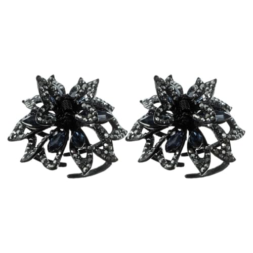 MAGICLULU 2stücke Haarklammern Mit Kristallsteinen Kleine Blumen-haarspangen Rutschfeste Haarklammern Für Frauen Und Mädchen Accessoires Für Pferdeschwanz Oder Andere Frisuren von MAGICLULU