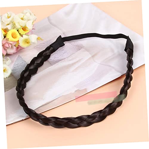 MAGICLULU Stirnband Für Mädchen Haarschmuck Für Zöpfe Geflochtenes Stirnband Beauty-accessoires Für Frauen Geflochtener Kopfschmuck Gefälschter Zopf Haarzöpfe Haargummi Flechten Schal Damen von MAGICLULU