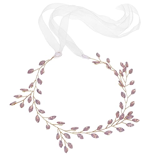 MAGICLULU Stirnband Haarband Hochzeit Große Duschmatte Haarbänder Gesichtsbürste Reinigung Breite Stirnbänder Haarschmuck Aus Strass Haargummi Zinklegierung Schmücken Rosa Braut Strasssteine von MAGICLULU